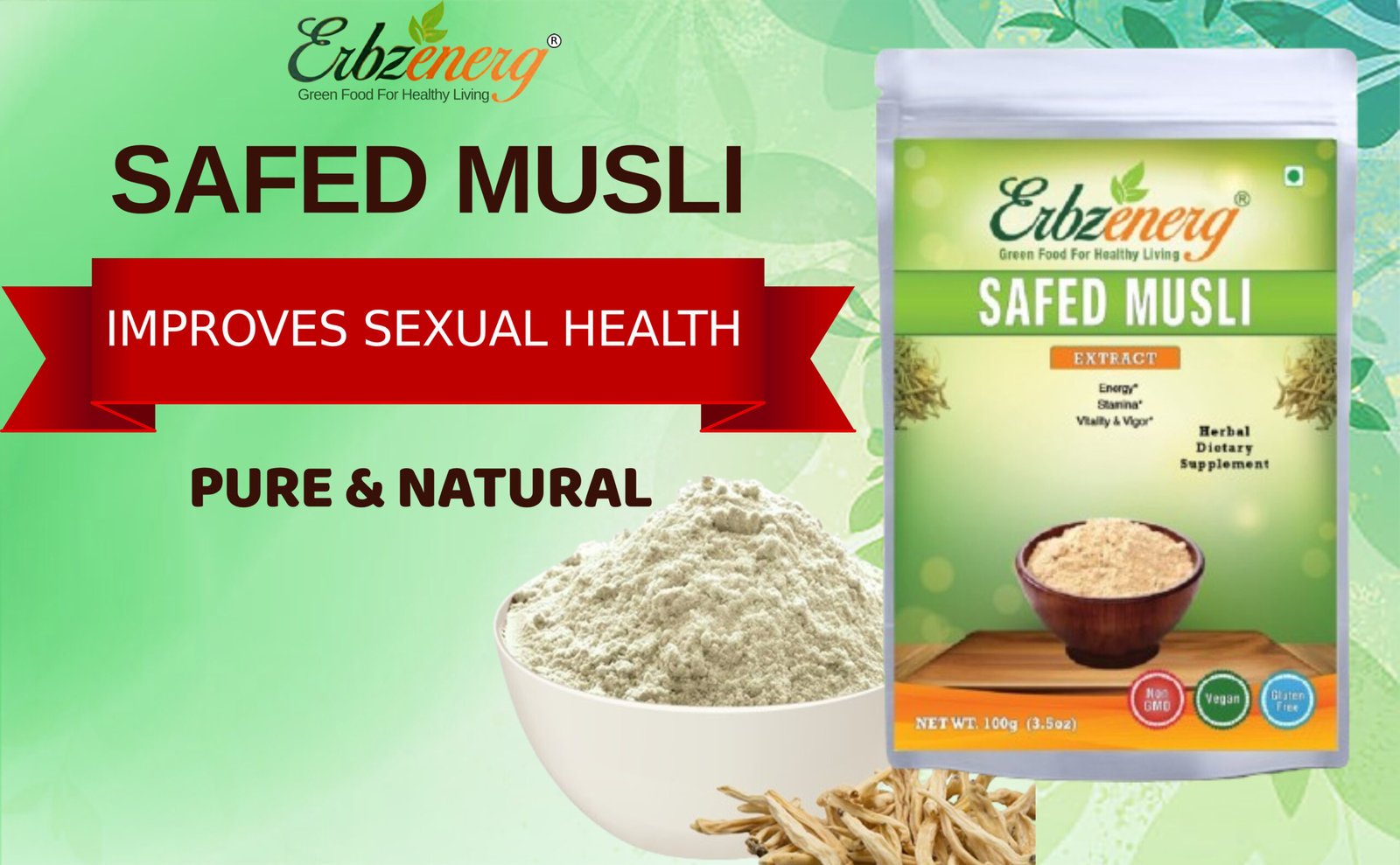 SAFED MUSLI POWDER Erbzenerg Sexual Supplements