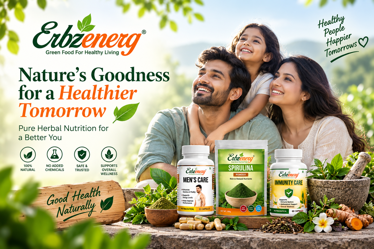 Erbzenerg herbal healthcare products and family