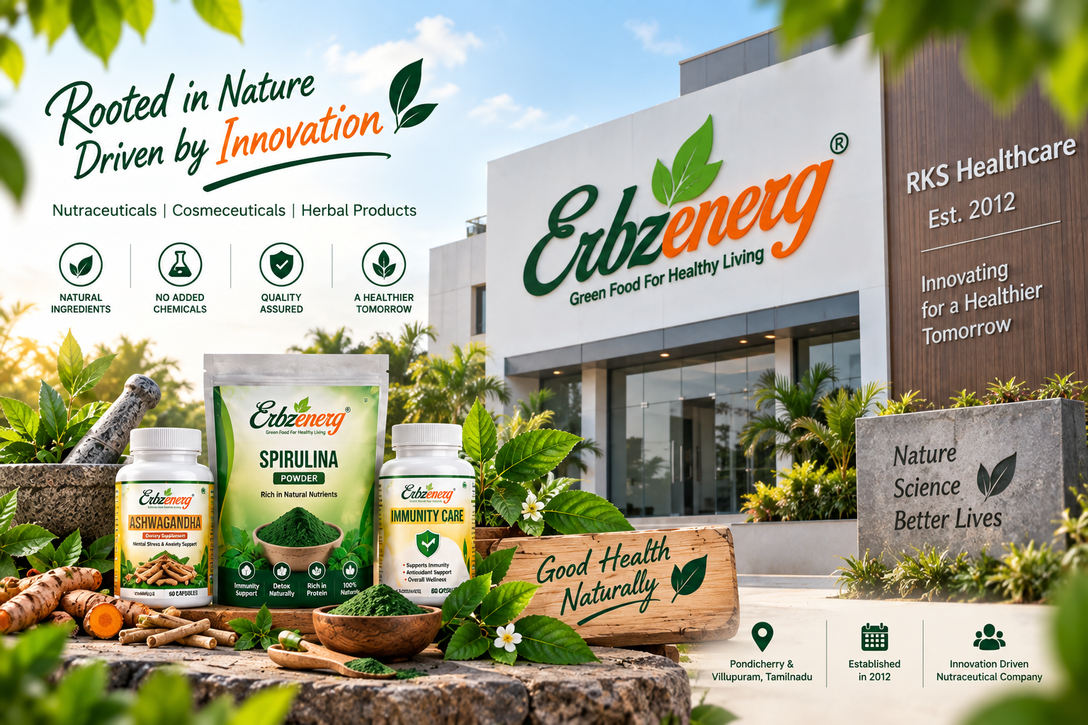 Erbzenerg facility and herbal healthcare products